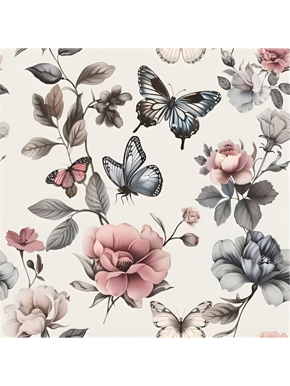 Floral Wallpaper Peel and Stick Wallpaper 17.3"x78.8" Boho Contact Paper